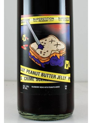 Superstition Meadery "Peanut Butter Jelly Crime Scene" 750ml. bottle