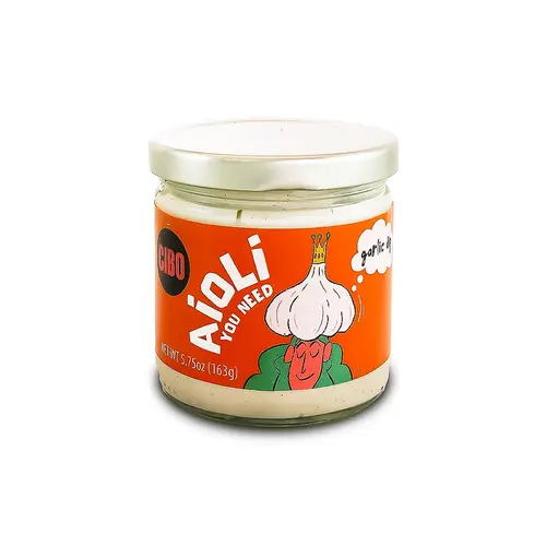 Cibo "Aioli You Need" Garlic Dip 5.75oz Jar, North Lake, Wisconsin Cibo "Aioli You Need" Garlic Dip 5.75oz Jar, North Lake, Wisconsin