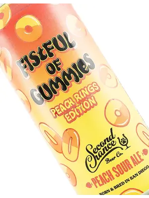 Second Chance Beer "Fistful Of Gummies Peach Rings Edition" Peach Sour Ale 16oz Can - San Diego, CA