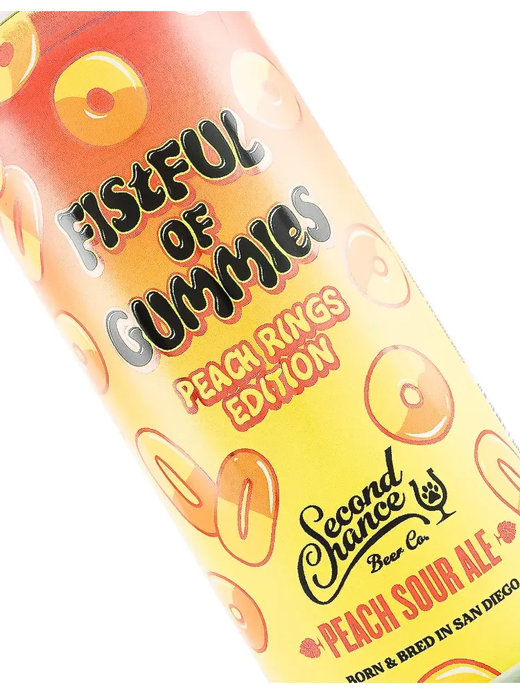 Second Chance Beer "Fistful Of Gummies Peach Rings Edition" Peach Sour Ale 16oz Can - San Diego, CA