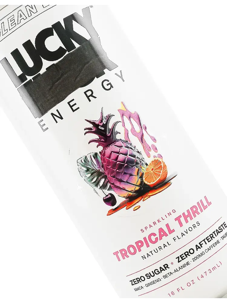 Lucky Energy "Tropical Thrill" Sparkling 16oz Can, Austin, Texas
