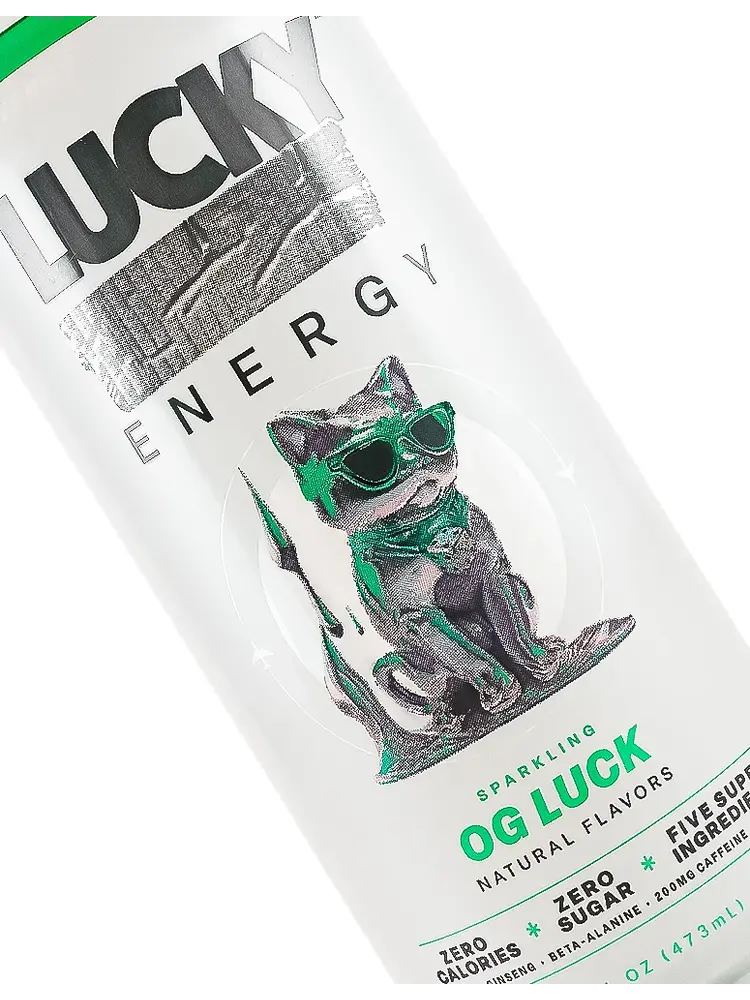Lucky Energy "OG Luck" Sparkling 16oz Can, Austin, Texas