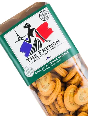 The French Alternative "Garlic & Herbs Swirls" Puff Pastry Crackers 2.64oz, France
