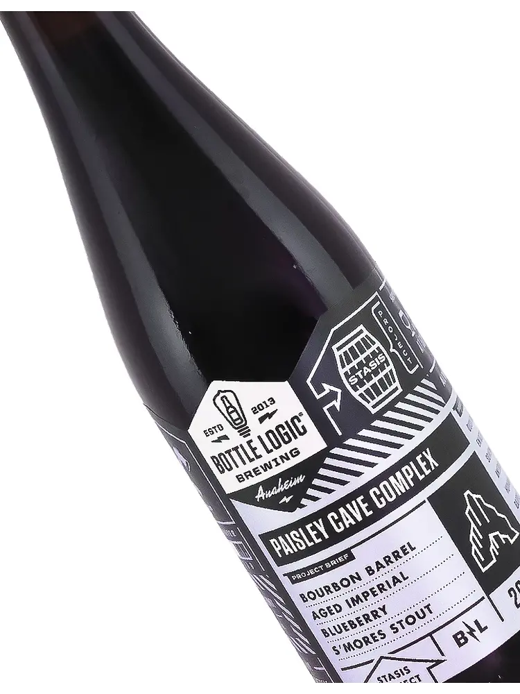 Bottle Logic Brewing "Paisley Cave Complex" Bourbon Barrel Aged Imperial Blueberry S'Mores Stout 500ml Bottle - Anaheim, CA