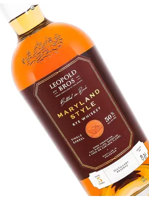 Leopold Bros "Maryland Style" Rye Whiskey Single Barrel, Denver, Colorado