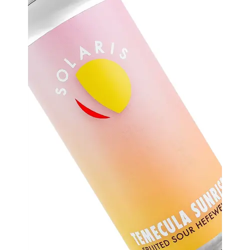 Solaris Beer "Temecula Sunrise" Fruited Sour Hefeweizen 16oz Can - Murrieta, CA Solaris Beer "Temecula Sunrise" Fruited Sour Hefeweizen 16oz Can - Murrieta, CA