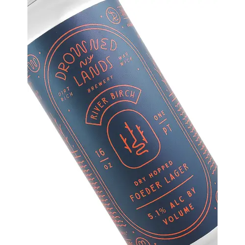 Drowned Lands Brewery "River Birch" Dry Hopped Foeder Lager 16oz Can - Warwick, NY Drowned Lands Brewery "River Birch" Dry Hopped Foeder Lager 16oz Can - Warwick, NY