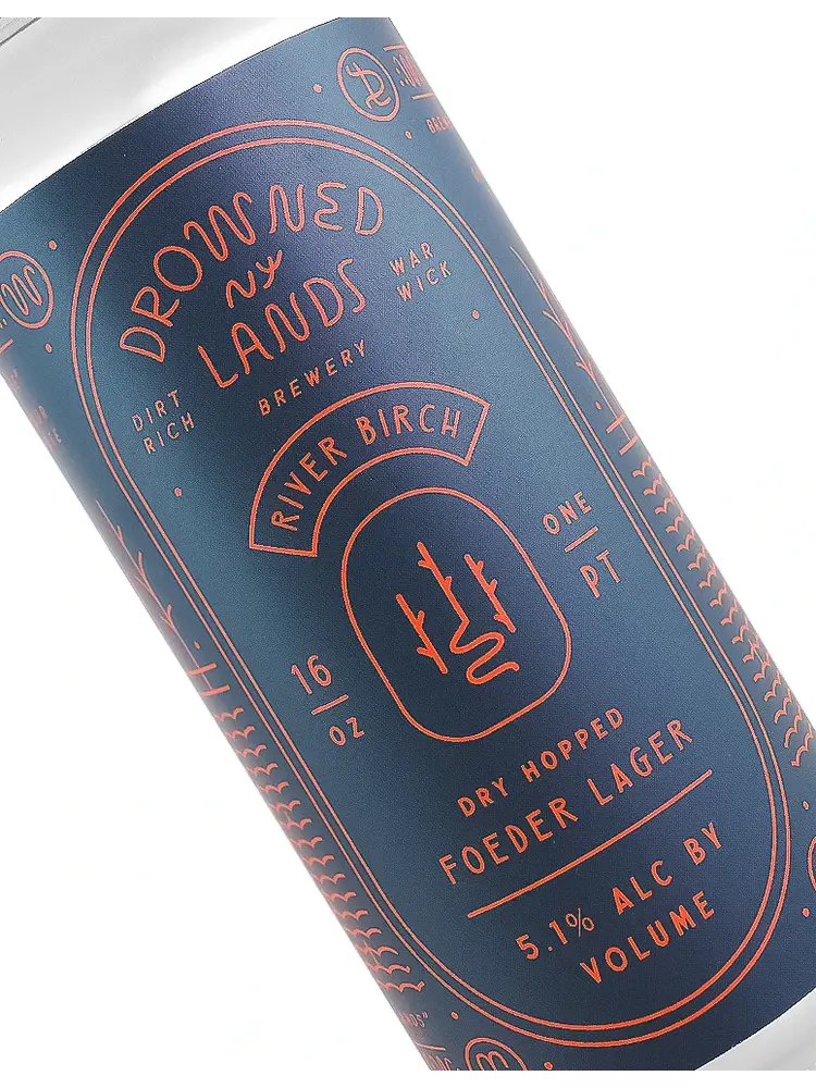 Drowned Lands Brewery "River Birch" Dry Hopped Foeder Lager 16oz Can - Warwick, NY