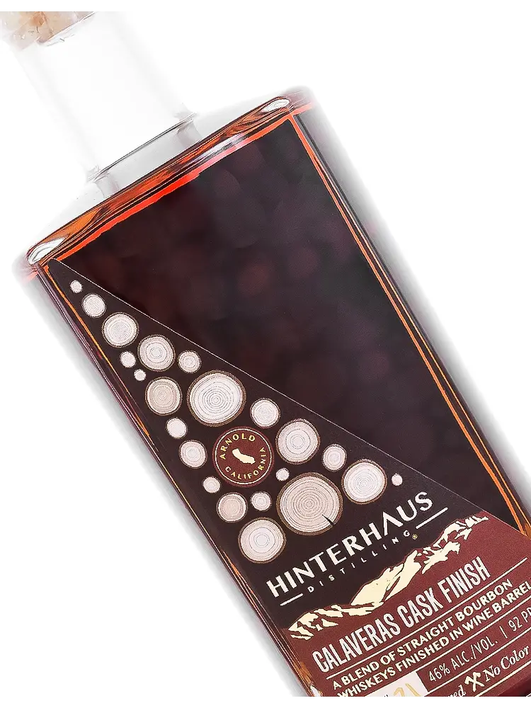 Hinterhaus Calaveras Cask Finish Straight Bourbon Whiskeys Finished In Wine Barrels, Arnold, California