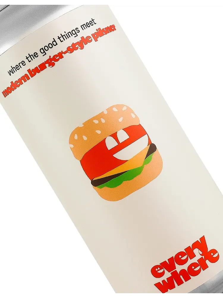Everywhere Beer "Where The Good Things Meet" Modern Burger-Style Pilsner 16oz Can - Orange, CA