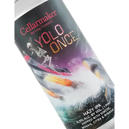 Cellarmaker Brewing "Yolo Once" Hazy IPA 16oz Can - Oakland, CA Cellarmaker Brewing "Yolo Once" Hazy IPA 16oz Can - Oakland, CA