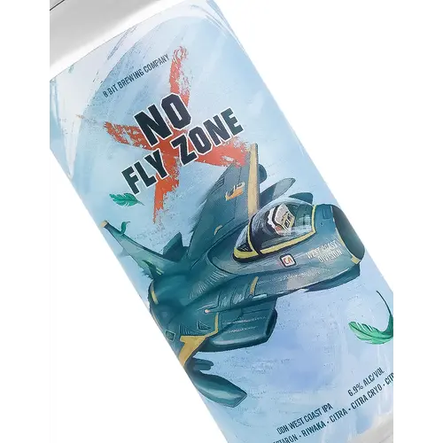8 Bit Brewing "No Fly Zone" DDH West Coast IPA 16oz Can - Murrieta, CA 8 Bit Brewing "No Fly Zone" DDH West Coast IPA 16oz Can - Murrieta, CA