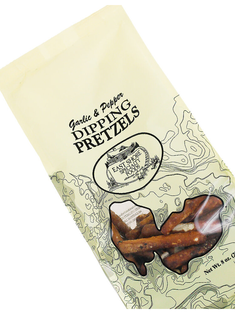 East Shore "Garlic & Pepper" Dipping Pretzels 8oz Bag, Hartland, Wisconsin