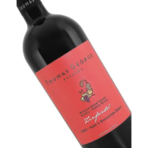 Thomas George Estates 2018 Zinfandel, Sons & Daughters Ranch, Russian River Valley Thomas George Estates 2018 Zinfandel, Sons & Daughters Ranch, Russian River Valley