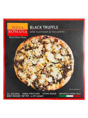 Pizza Romana Black Truffle with Wild Mushroom & Mozzarella, Marche, Italy