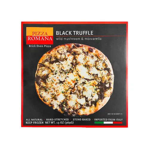 Pizza Romana Black Truffle with Wild Mushroom & Mozzarella, Marche, Italy Pizza Romana Black Truffle with Wild Mushroom & Mozzarella, Marche, Italy
