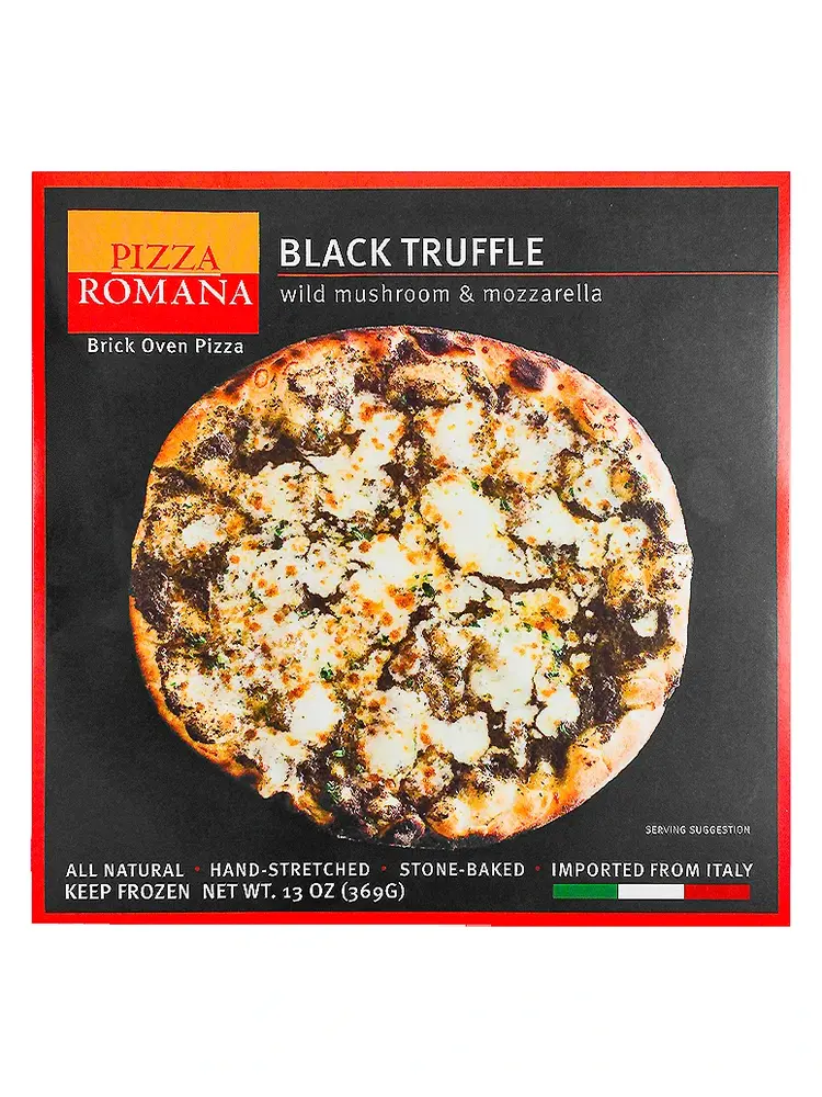 Pizza Romana Black Truffle with Wild Mushroom & Mozzarella, Marche, Italy