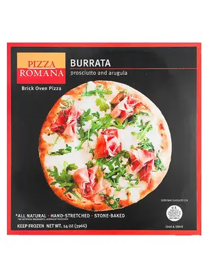Pizza Romana Burrata with Proscuitto and Arugula Brick Oven Pizza, Marche, Italy