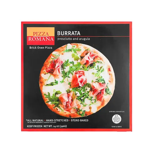 Pizza Romana Burrata with Proscuitto and Arugula Brick Oven Pizza, Marche, Italy Pizza Romana Burrata with Proscuitto and Arugula Brick Oven Pizza, Marche, Italy