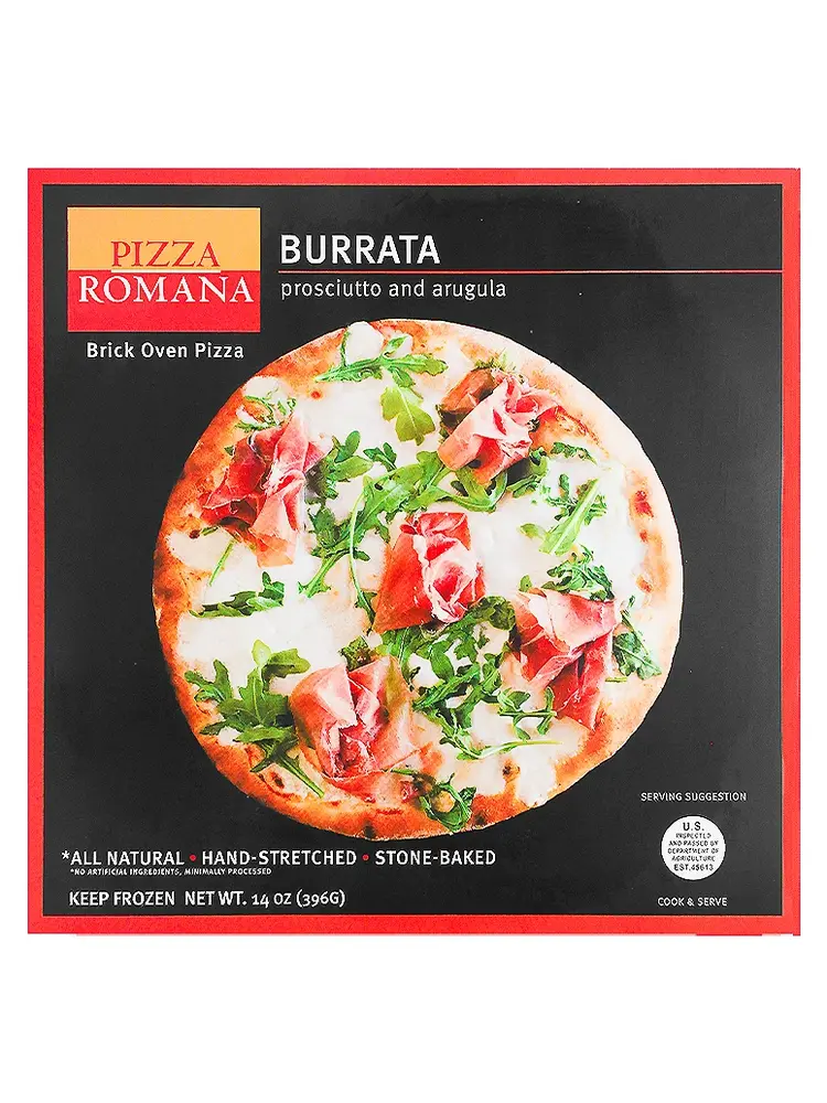 Pizza Romana Burrata with Proscuitto and Arugula Brick Oven Pizza, Marche, Italy