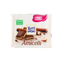 Ritter Sport "Amicelli" Limited Edition Milk Chocolate With Hazelnut Cream 3.5oz Bar, Germany