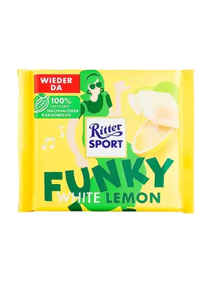 Ritter Sport "Funky" White Lemon 3.5oz Bar, Germany