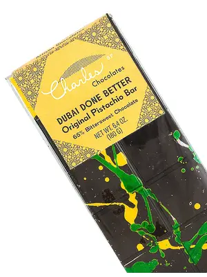 Charles Chocolates - Dubai Done Better Original Pistachio Bar 6.4oz, San Francisco, California