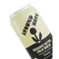 Ground Work "Classic" Organic Nitro Cold Brew Unsweetened Coffee 12oz Can, Los Angeles, CA