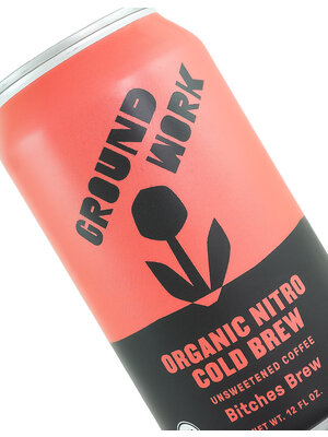 Ground Work "Bitches Brew" Organic Nitro Cold Brew Unsweetened Coffee 12oz Can, Los Angeles, CA