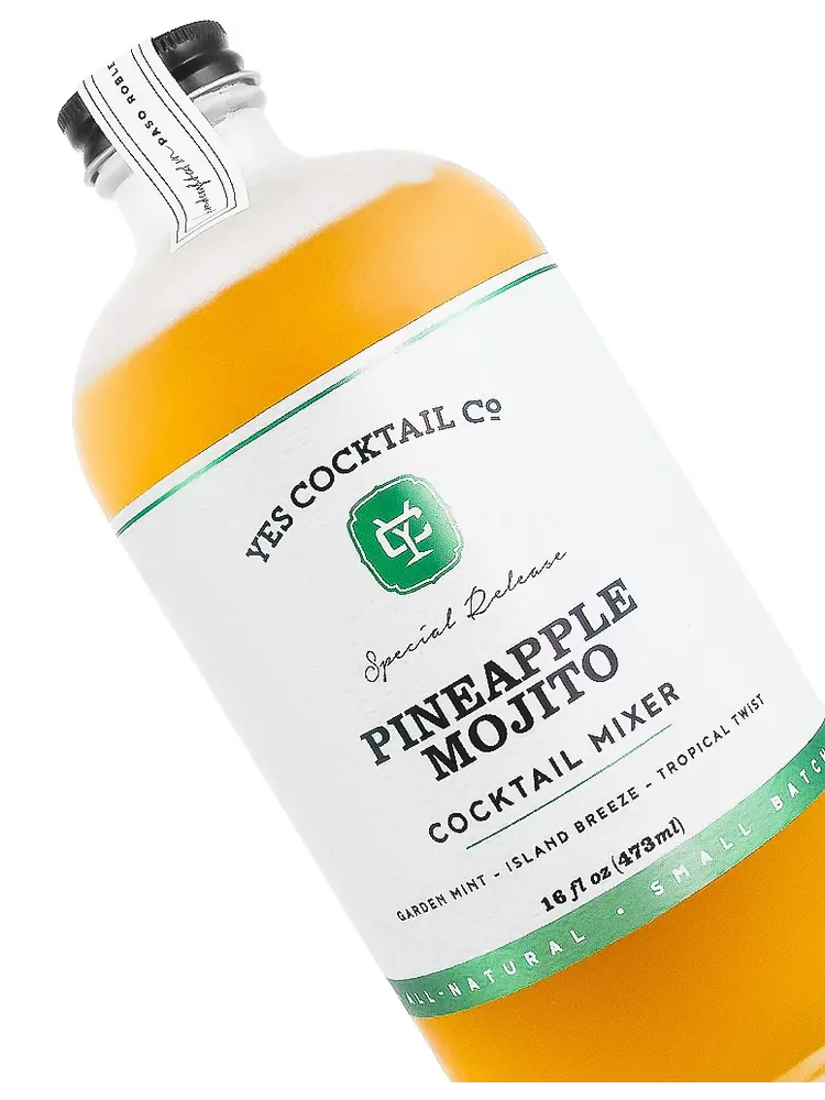 Yes Cocktail "Pineapple Mojito" Cocktail Mixer 16oz Bottle, Paso Robles, California