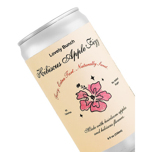 Lovely Bunch Hibiscus Apple Fizz 8oz Can, Vergennes, Vermont Lovely Bunch Hibiscus Apple Fizz 8oz Can, Vergennes, Vermont