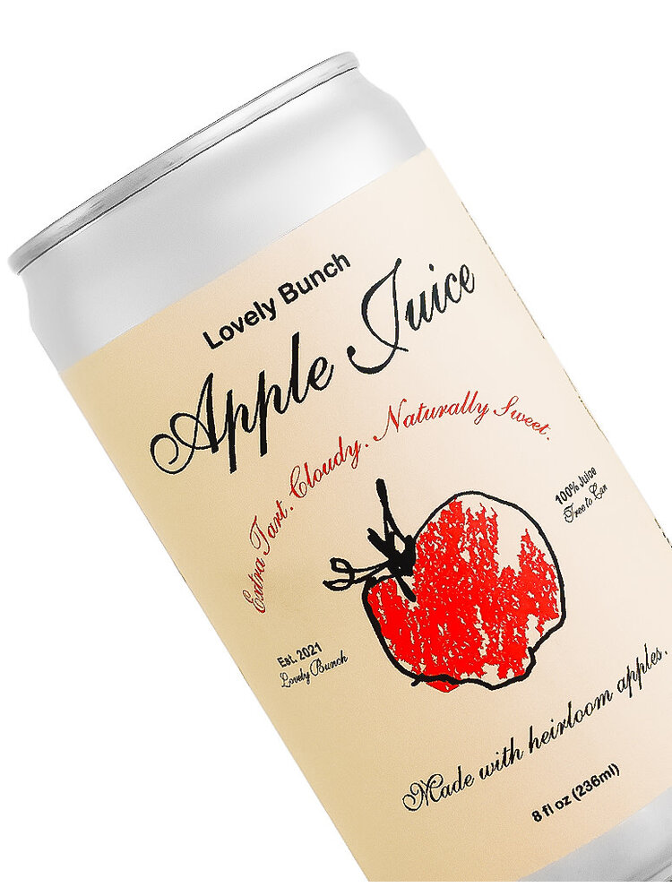 Lovely Bunch Apple Juice 8oz Can, Vergennes, Vermont