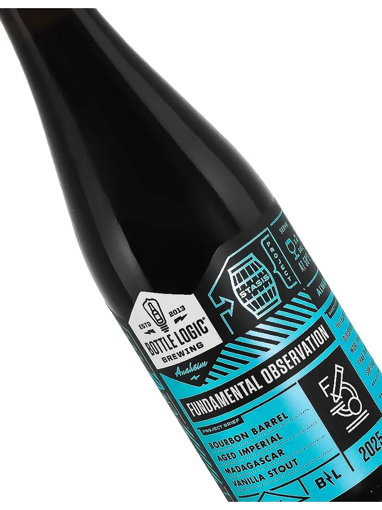 Bottle Logic Brewing “Fundamental Observation 2025” Bourbon Barrel Aged Imperial Madagascar Vanilla Stout 500ml Bottle - Anaheim CA