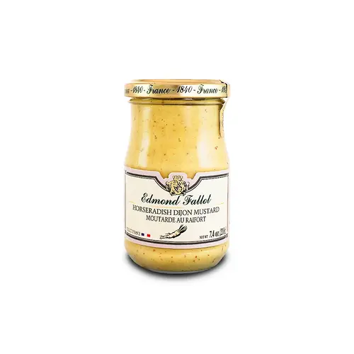 Edmond Fallot Horseradish Dijon Mustard "Moutard au Raifort" 7.4 oz Jar, France Edmond Fallot Horseradish Dijon Mustard "Moutard au Raifort" 7.4 oz Jar, France