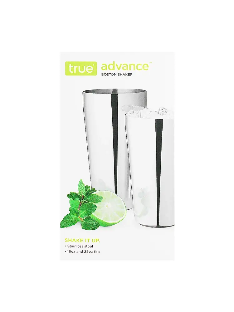 True "Boston Shaker" Stainless Steel 18oz & 25oz Tins