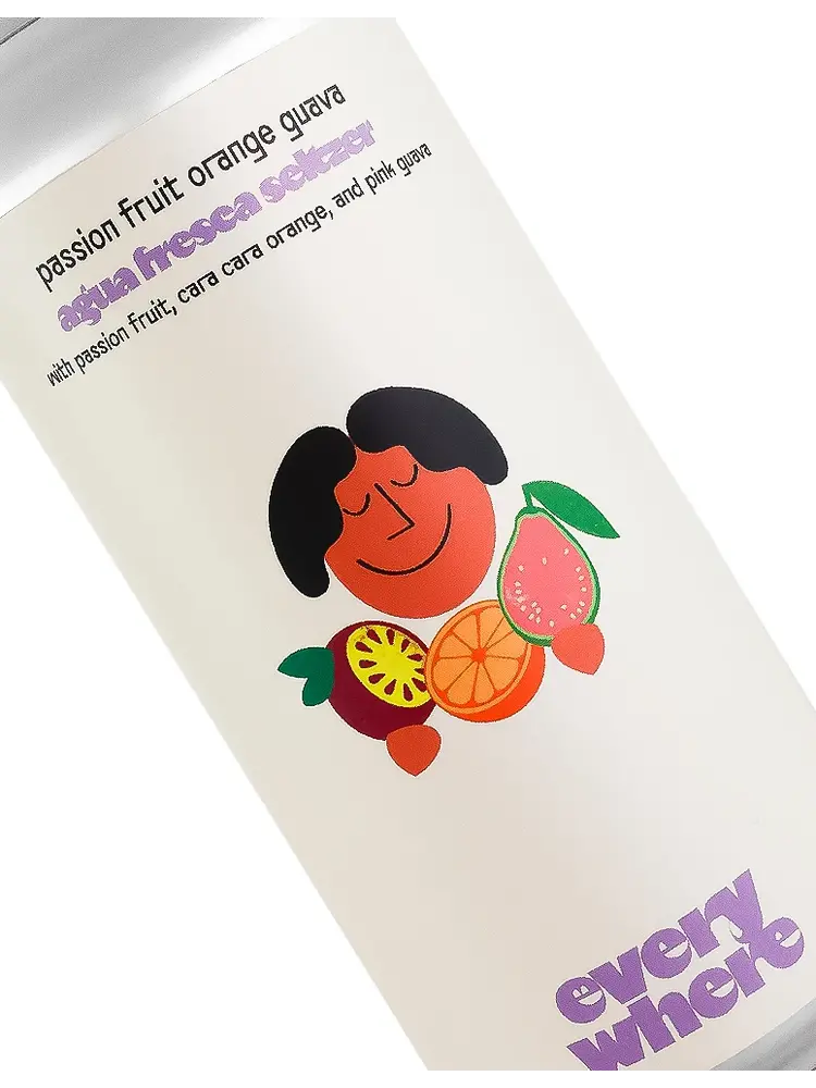 Everywhere Beer "Passion Fruit Orange Guava" Agua Fresca Setlzer 16oz Can - Orange, CA