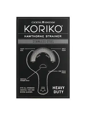 Cocktail Kingdom Koriko "Hawthorne" Stainless Steel Strainer