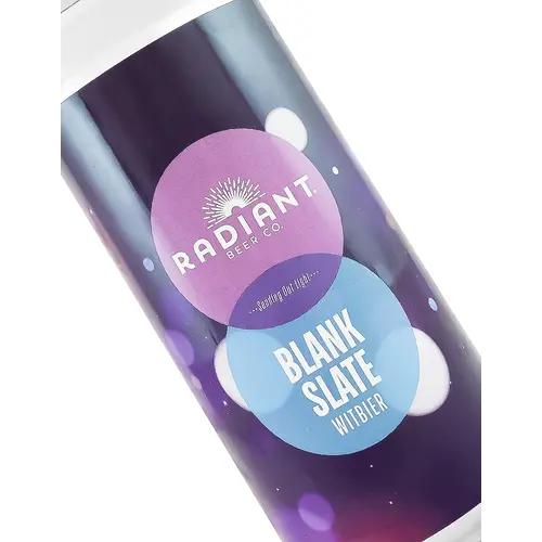 Radiant Beer "Blank Slate" Witbier 16oz Can - Anaheim, CA Radiant Beer "Blank Slate" Witbier 16oz Can - Anaheim, CA