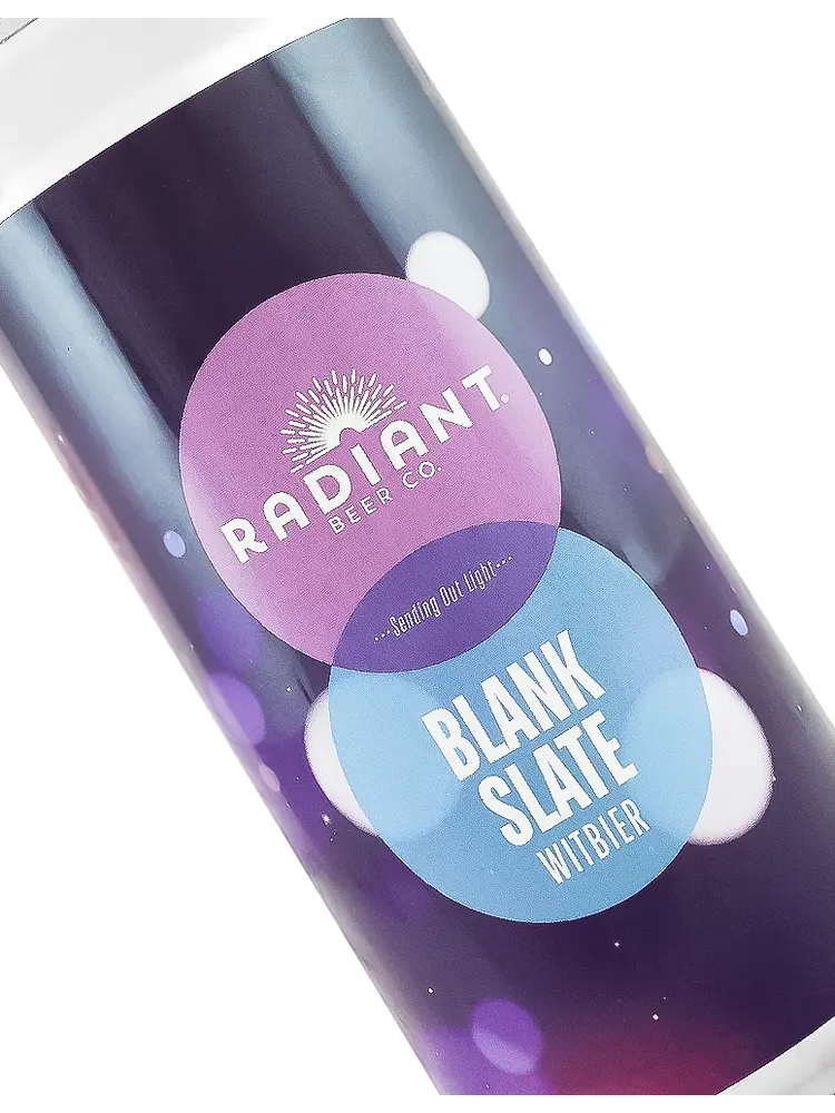 Radiant Beer "Blank Slate" Witbier 16oz Can - Anaheim, CA