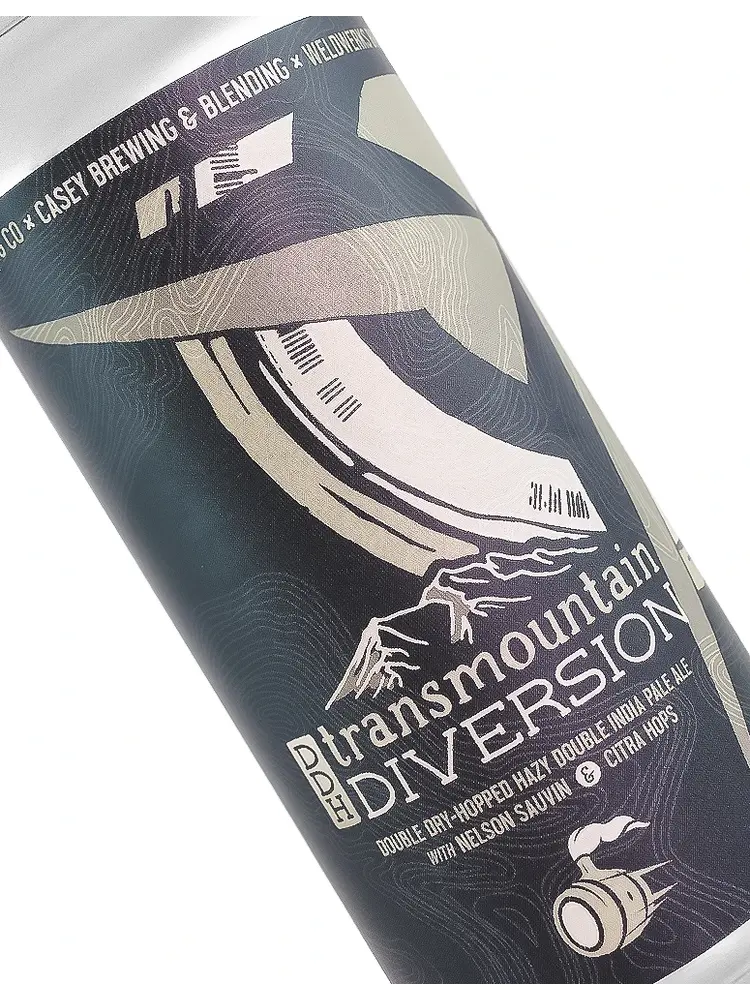 Weldwerks Brewing/Casey Brewing "DDH Transmountain Diversion" Double Dry-Hopped Hazy Double India Pale Ale 16oz Can - Greeley, CO