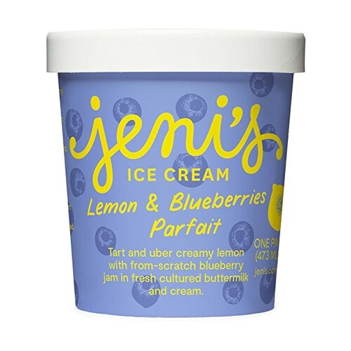 Jeni's Lemon & Blueberries Parfait Ice Cream Pint, Ohio Jeni's Lemon & Blueberries Parfait Ice Cream Pint, Ohio