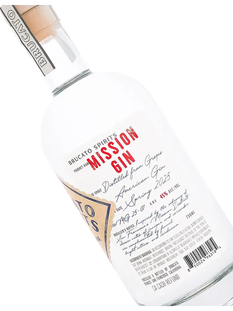 Brucato Spirits "Mission" Gin, San Francisco, California