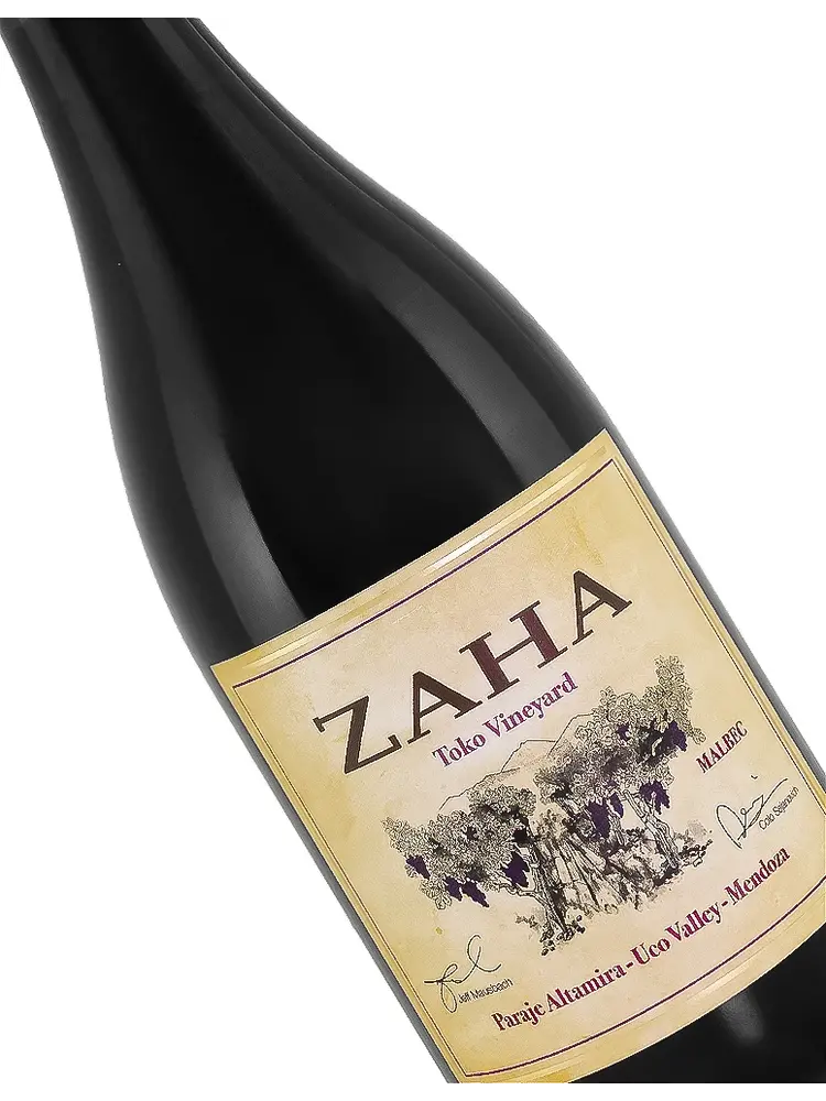 Zaha 2021 Malbec, Toko Vineyard, Mendoza, Argentina
