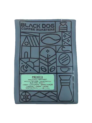 Black Dog Coffee Roasters "Mexico" Whole Bean Coffee 12oz Bag, Signal Hill, California