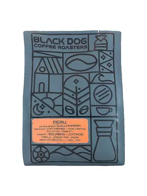 Black Dog Coffee Roasters "Peru" Whole Bean Coffee 12oz Bag, Signal Hill, California