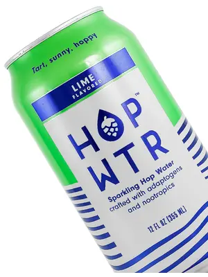 HOP WTR "Lime" Sparkling Hop Water 12oz Can, Los Angeles, California