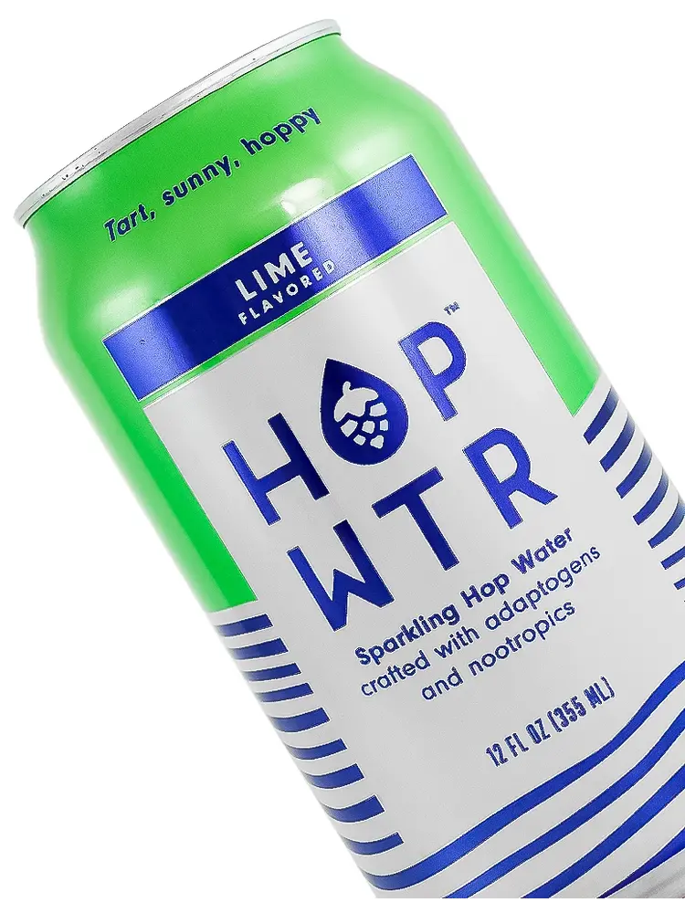 HOP WTR "Lime" Sparkling Hop Water 12oz Can, Los Angeles, California
