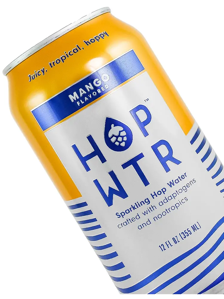 HOP WTR "Mango" Sparkling Hop Water 12oz Can, Los Angeles, California