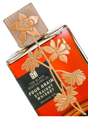 The Block Distilling "Four Grain" Bottled In Bond Straight Whiskey, Denver, Colorado The Block Distilling "Four Grain" Bottled In Bond Straight Whiskey, Denver, Colorado