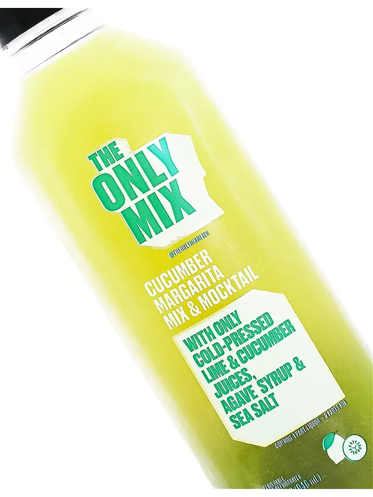 The Only Mix "Cucumber & Lime" Margarita Mix Cold Pressed Juices, Agave Syrup & Sea Salt 32oz Bottle, Los Angeles, California